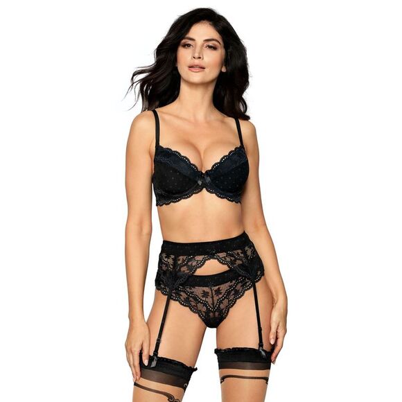 Roza LAGERTAPUSHUP Bra Set Women Black Bras